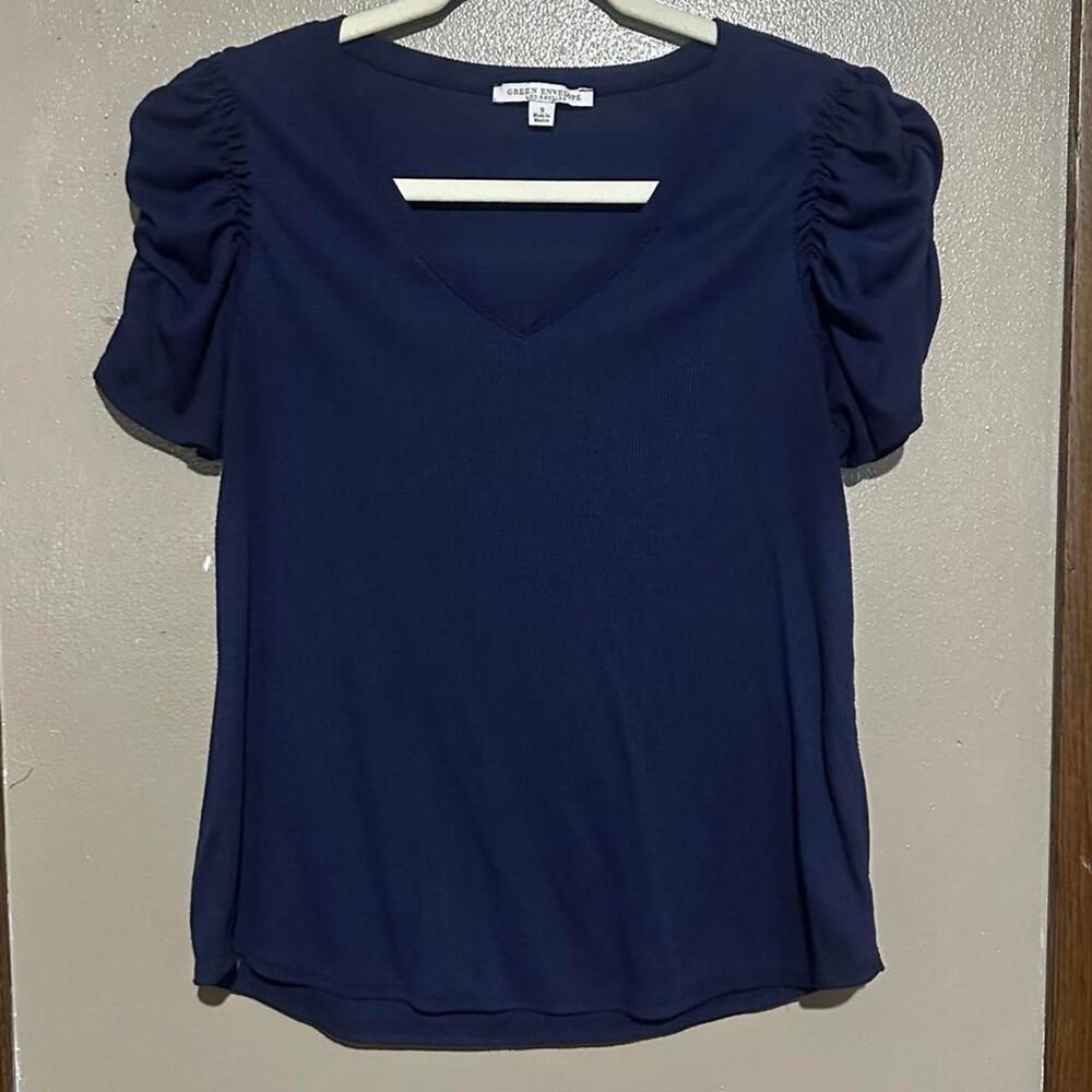 Green-envelope Women's Navy and Blue Blouse